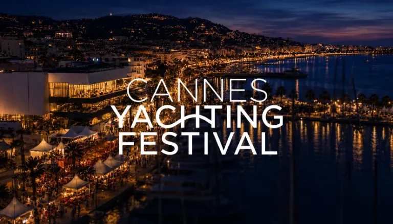 Cannes Yachting Festival at night