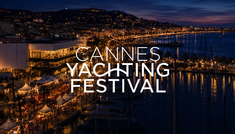 Cannes Yachting Festival at night
